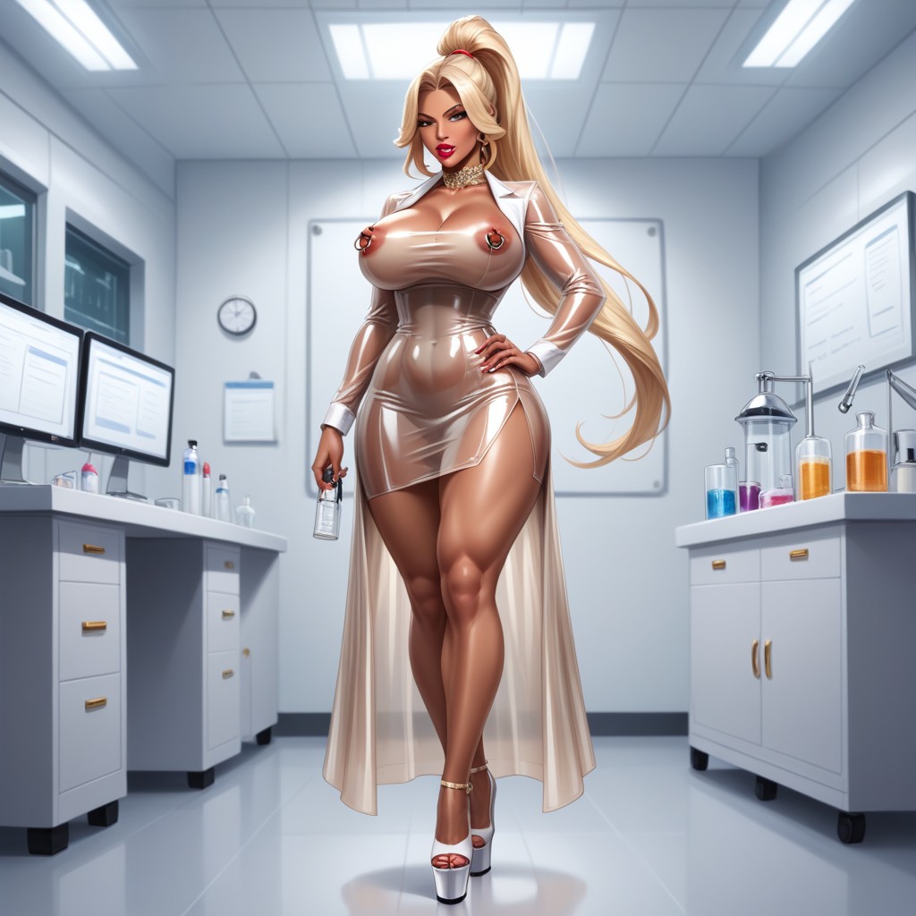 Blonde Hair, Cock Piercing, Thick Cock AI Porn