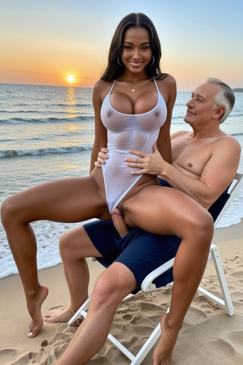 Delgada, Barefoot, Looking At Viewer Porno IA