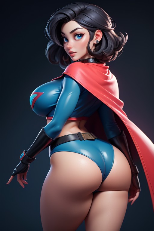 Hair, Long Red Cape, Corte Bob Hentai IA