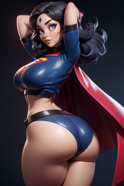 Cape, Thick Body, Super Woman Hentai AI Porn