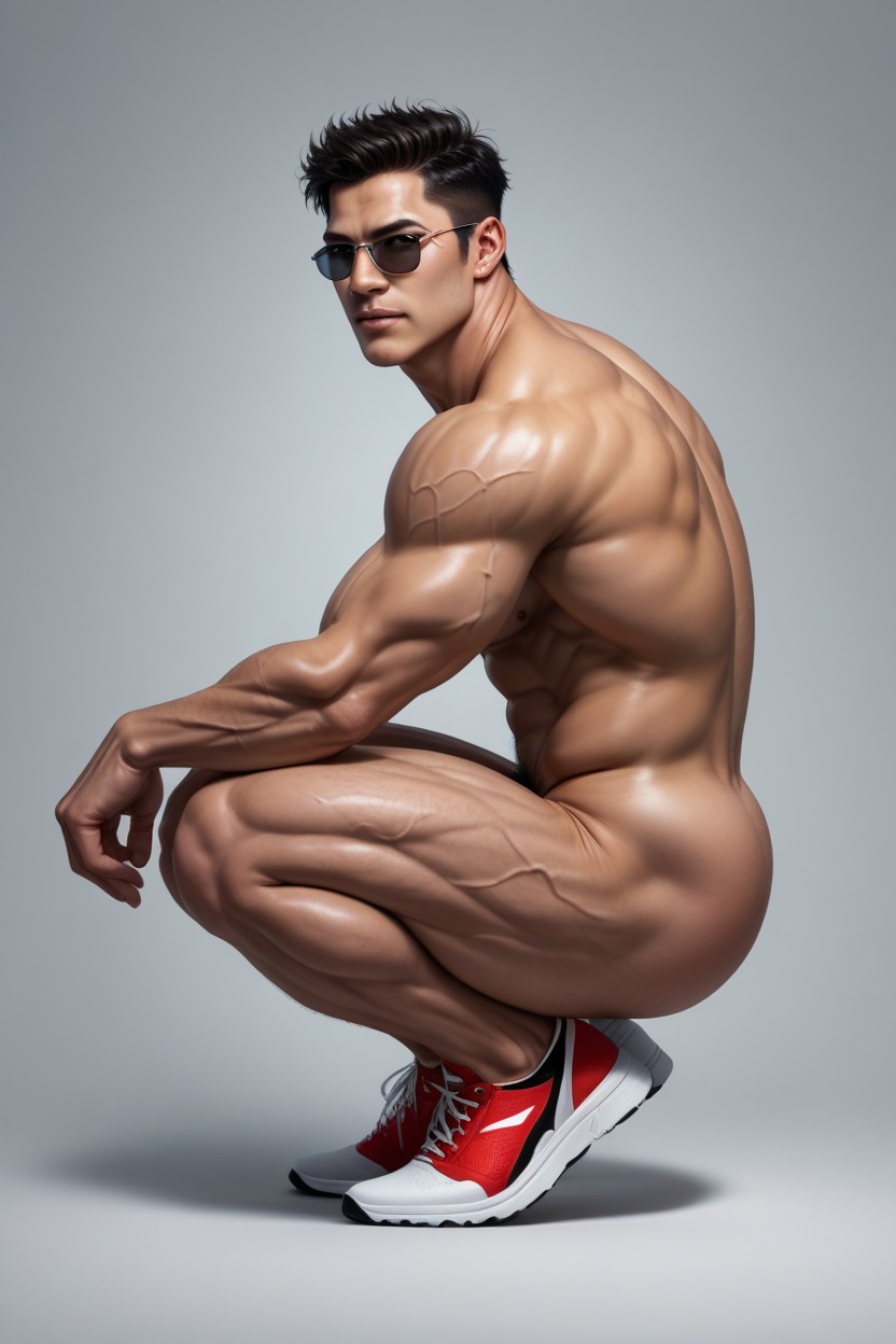 20+, Veins Dick Exposed, Perfect Anatomy AI Gay Porn