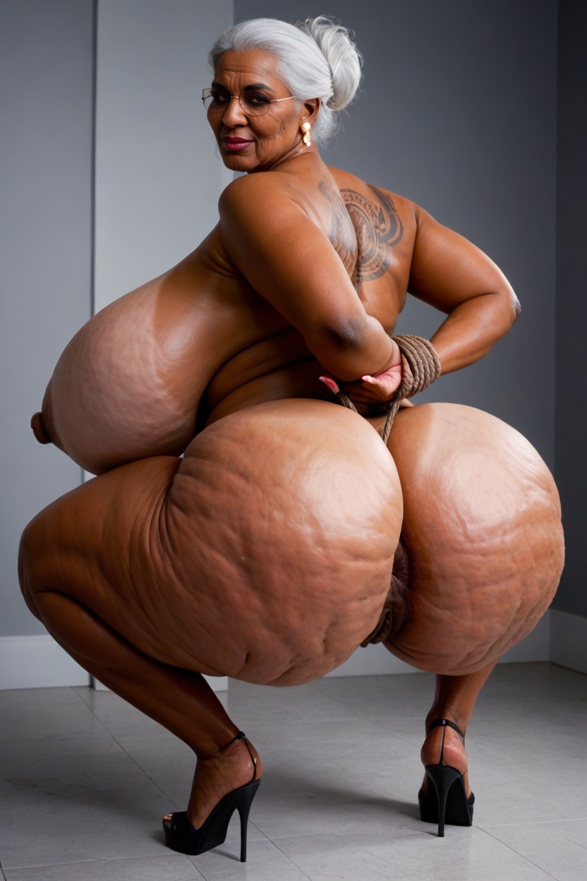 Colossal Breast, Huge And Enormous Butt, Sun Marks On The Butt AI Porn