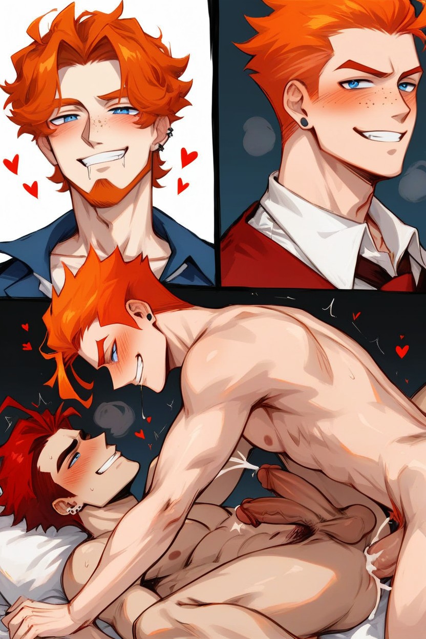 Orgasm, Manly, Laying On Back AI Gay Porn