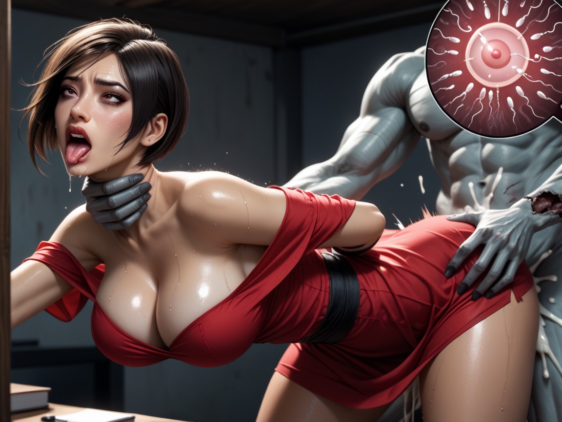 Rough Sex, Aggressive Thrusting Motion Action Lines, Adad Fucked Over An Dumpster AI Porn