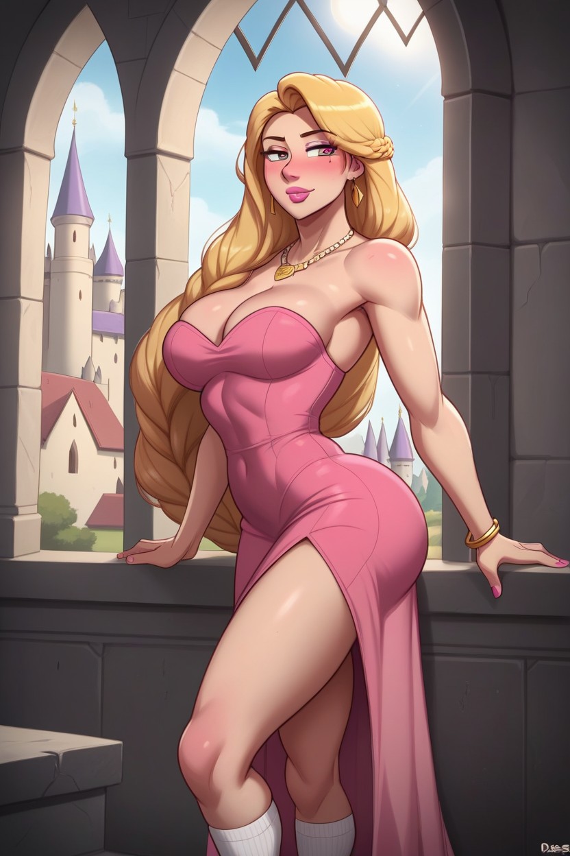 Ultra Detailed, Male Outside Of Castle, Bimbo Hentai AI Porn