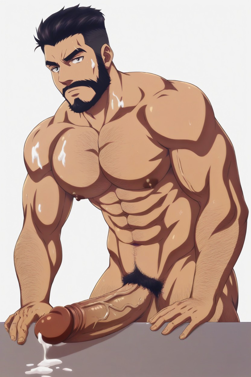 Tall, "black" Hair Style, Intense AI Gay Porn