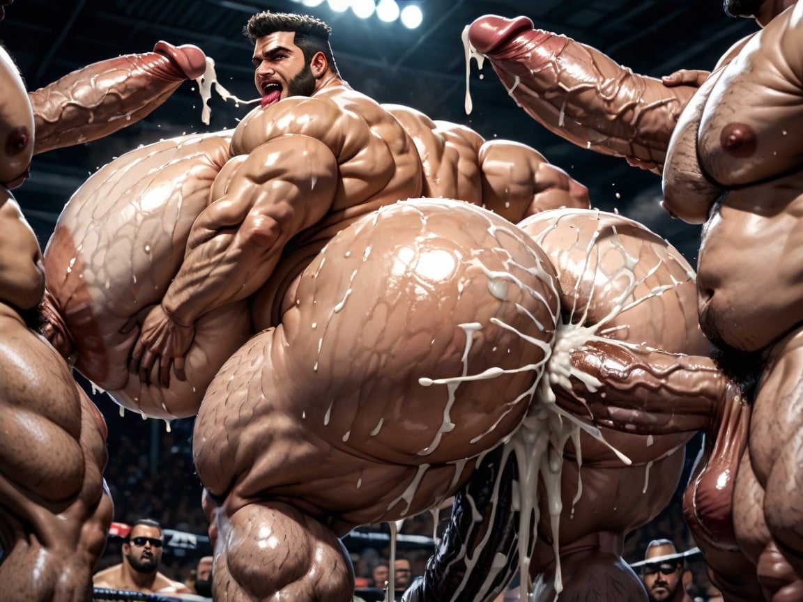 Many Huge Cocks In Mouth And Hyper Massive Ass, Big Extreme Hyper Nipples, Extreme Hyper Boobs AI Gay Porn