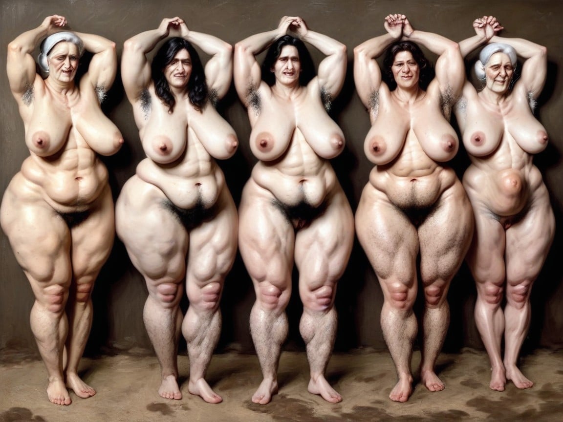 Naked, Acne, Exessive Amount Of Hair AI Porn