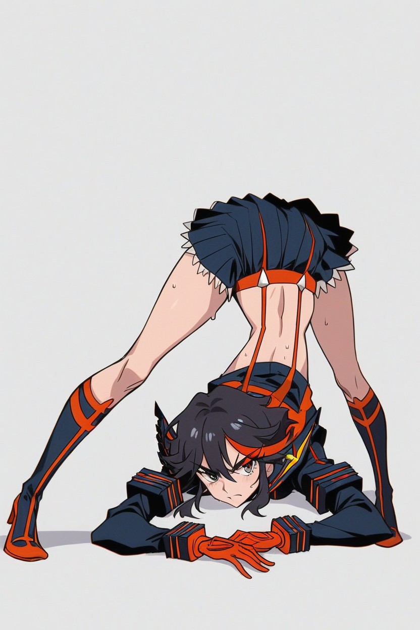 Expression, Ryuko Matoi Outfit, Pleated Skirt Hentai AI Porn