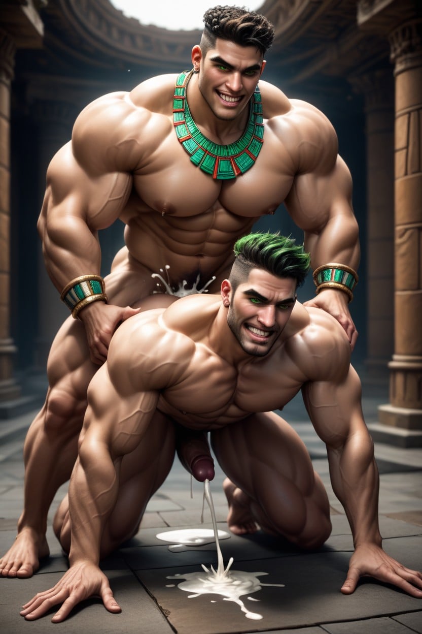 Anal Sex, Hyper Wide Shoulders, Aztec AI Gay Porn