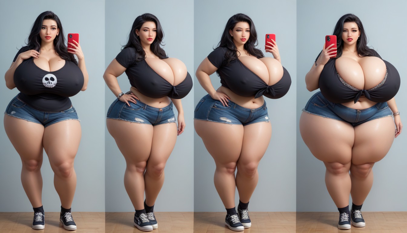 Selfie, The Most Perfect Gargantuan Massively Fat Breasts Expansion, Escote Porno BBW IA