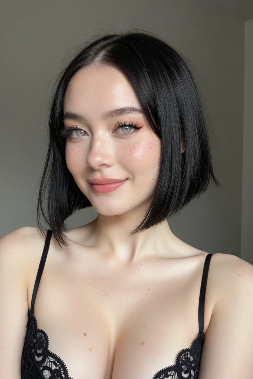 Soft Smile, 18+, Grey Eyes AI Porn