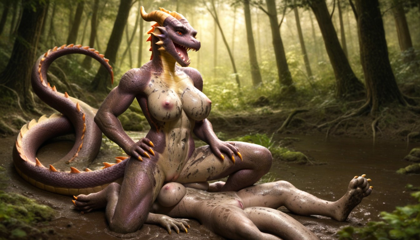 Dragon Paw In The Viewers Face, Face Sitting, Fully Muddy Dragon Paw Furry AI Porn
