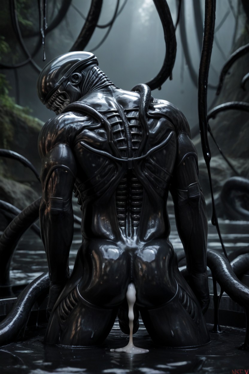 Gay, Black Goo Everywhere, Large AI Gay Porn