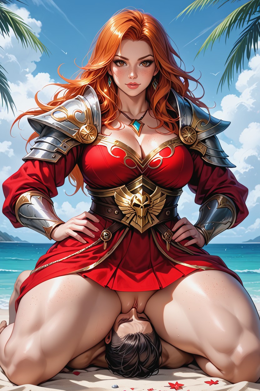 Thick Thighs, Medium Breasts, Hands On Hips AI Porn