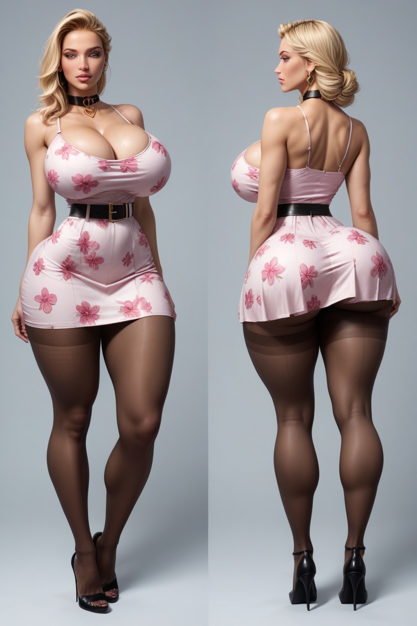 Hands Behind Your Back, Bubble Butt, Model Pose AI Porn