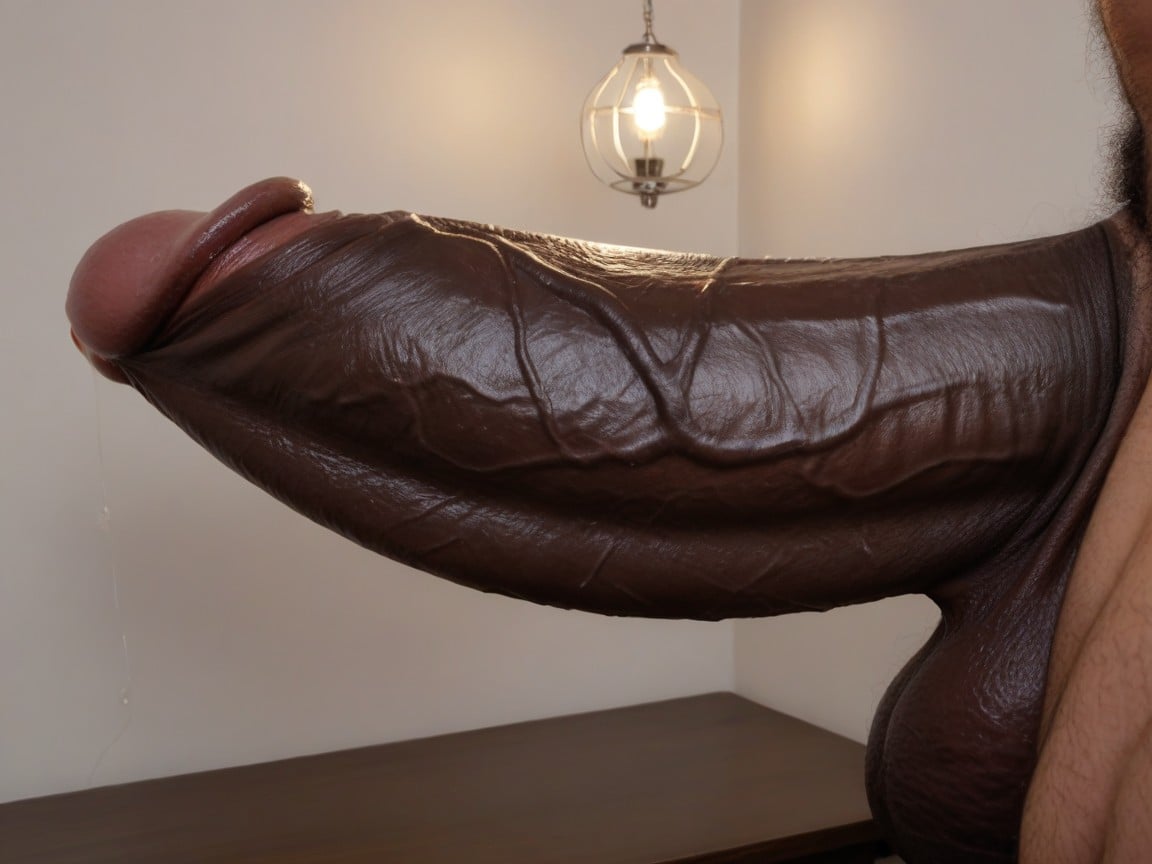 Massive Glans, Veiny Cock, Side View AI Gay Porn