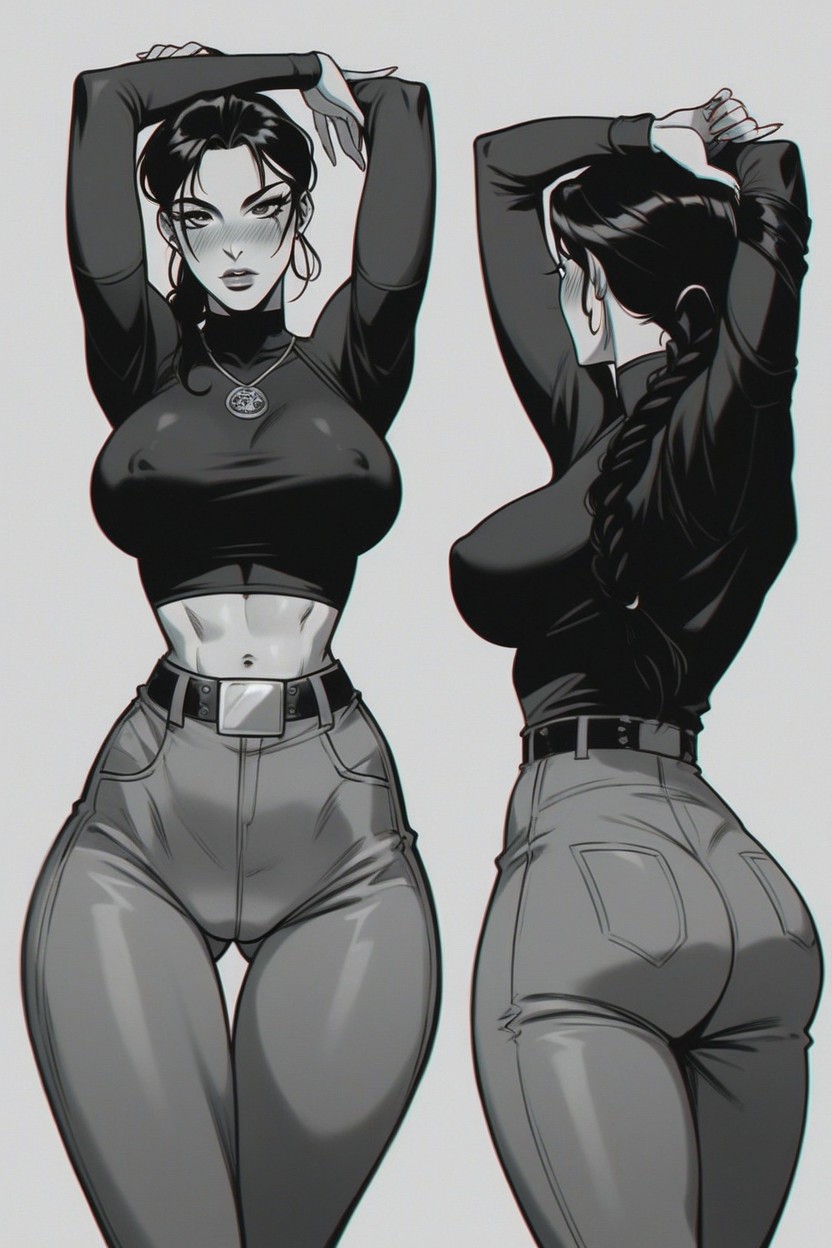Standing, Looking At Viewer, Long Torso Hentai AI Porn