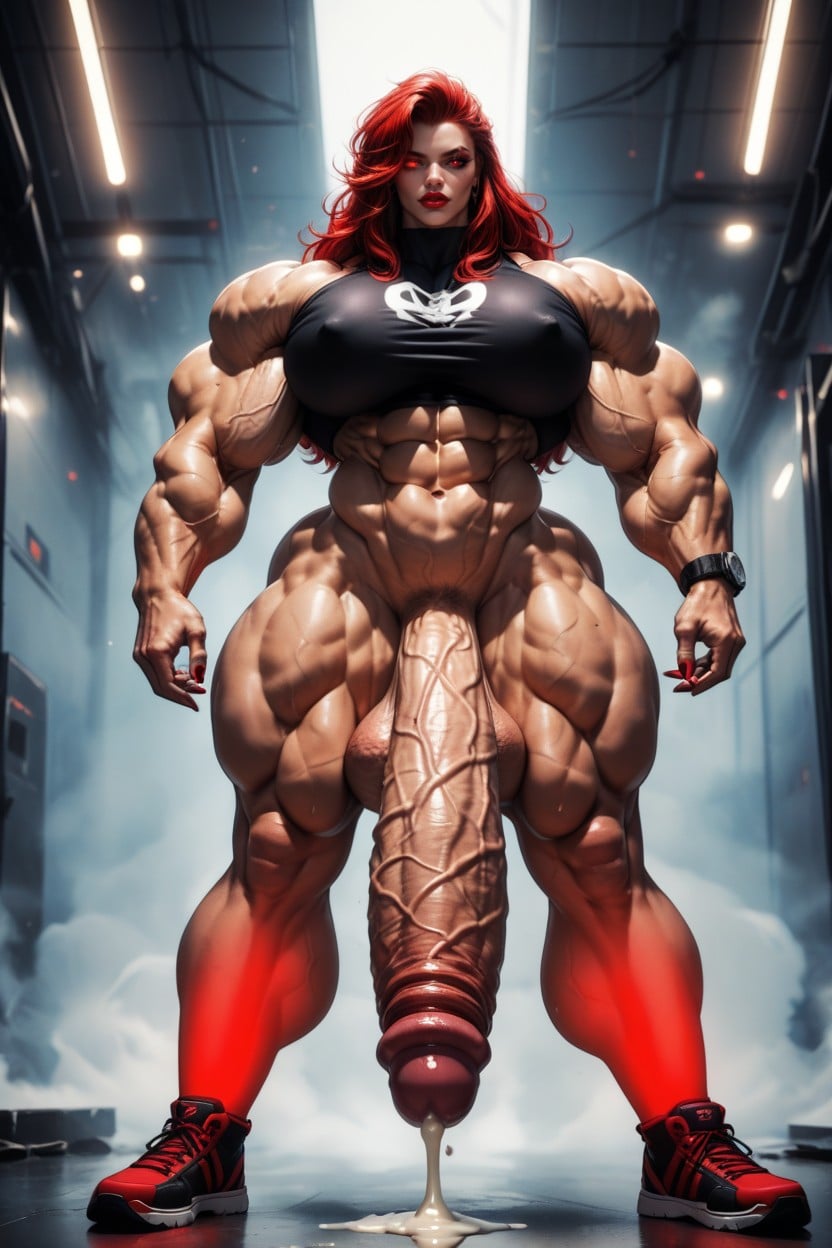 Gigantic Muscle, Cock Is Too Big, Extremely Long Cock Shemale AI Porn