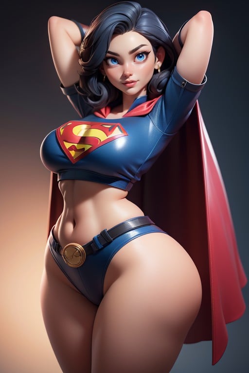 Ass Cheeks Visible, Red Latex Underwear, Confident Hentai AI Porn