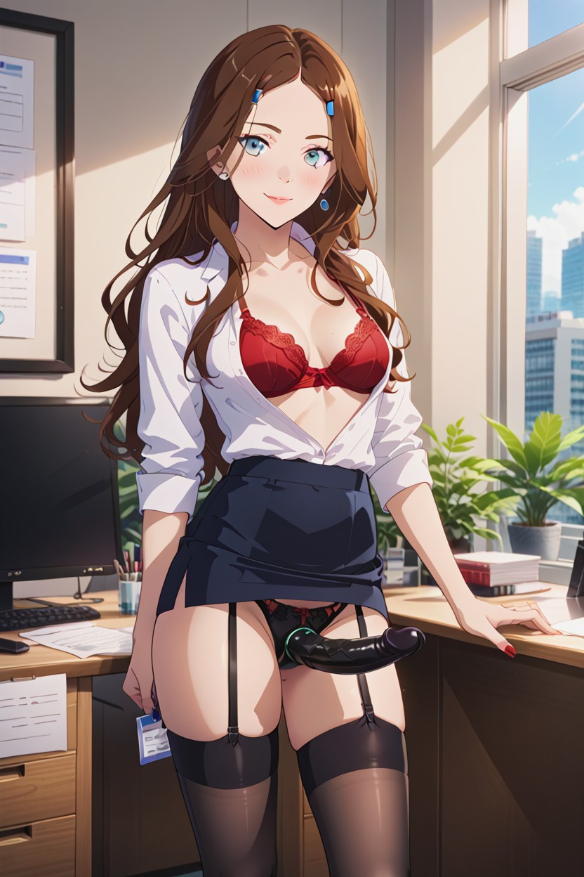 Red Bra, Skirt, Id Card Hentai AI Porn