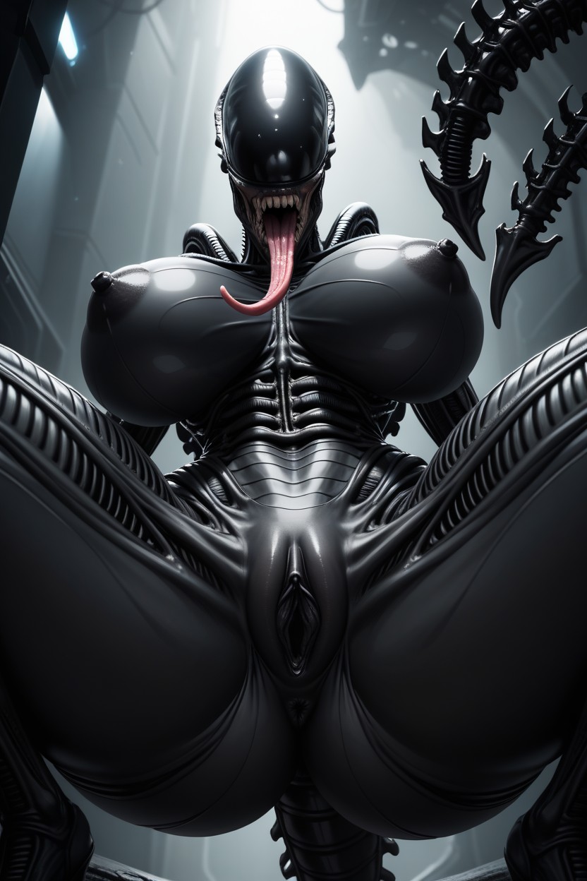 Scale Breast, Extremely Large Ass, Front View AI Porn