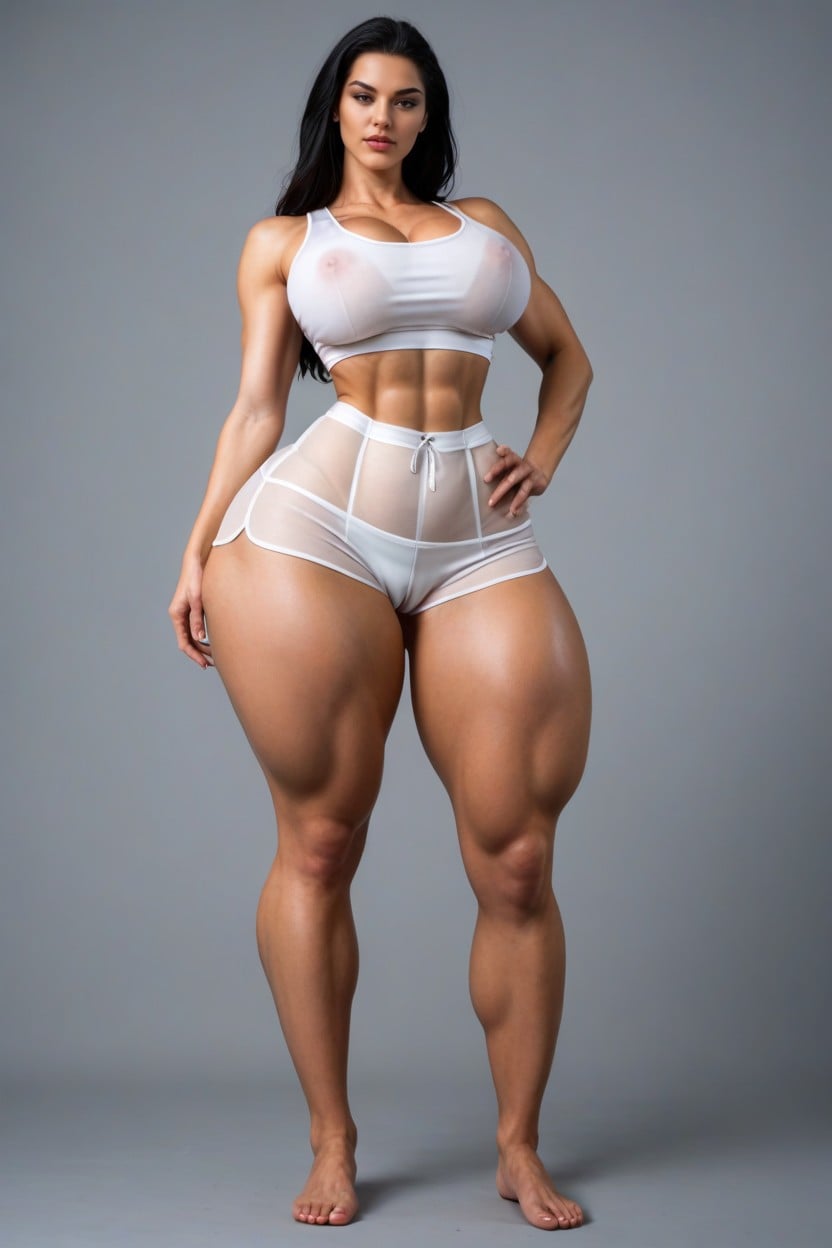 Thinwaist, Fit Body, Face View AI Porn