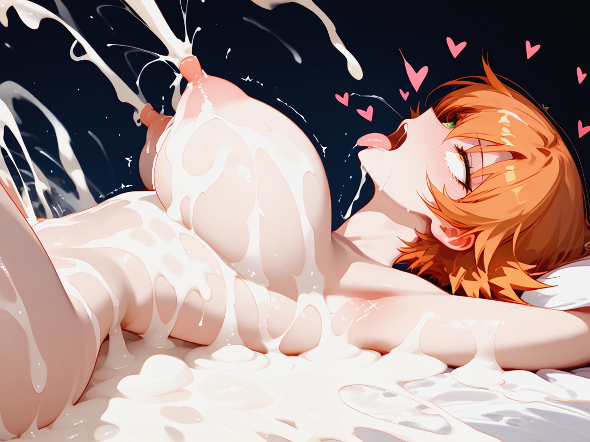 Lactation Explosion, View From Face, Excessive Cum On Berry Hentai AI Porn