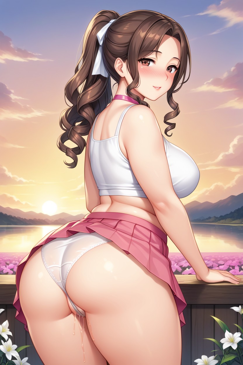 Bending Over, Very Low Rise Skirt, Perfect Body Hentai AI Porn