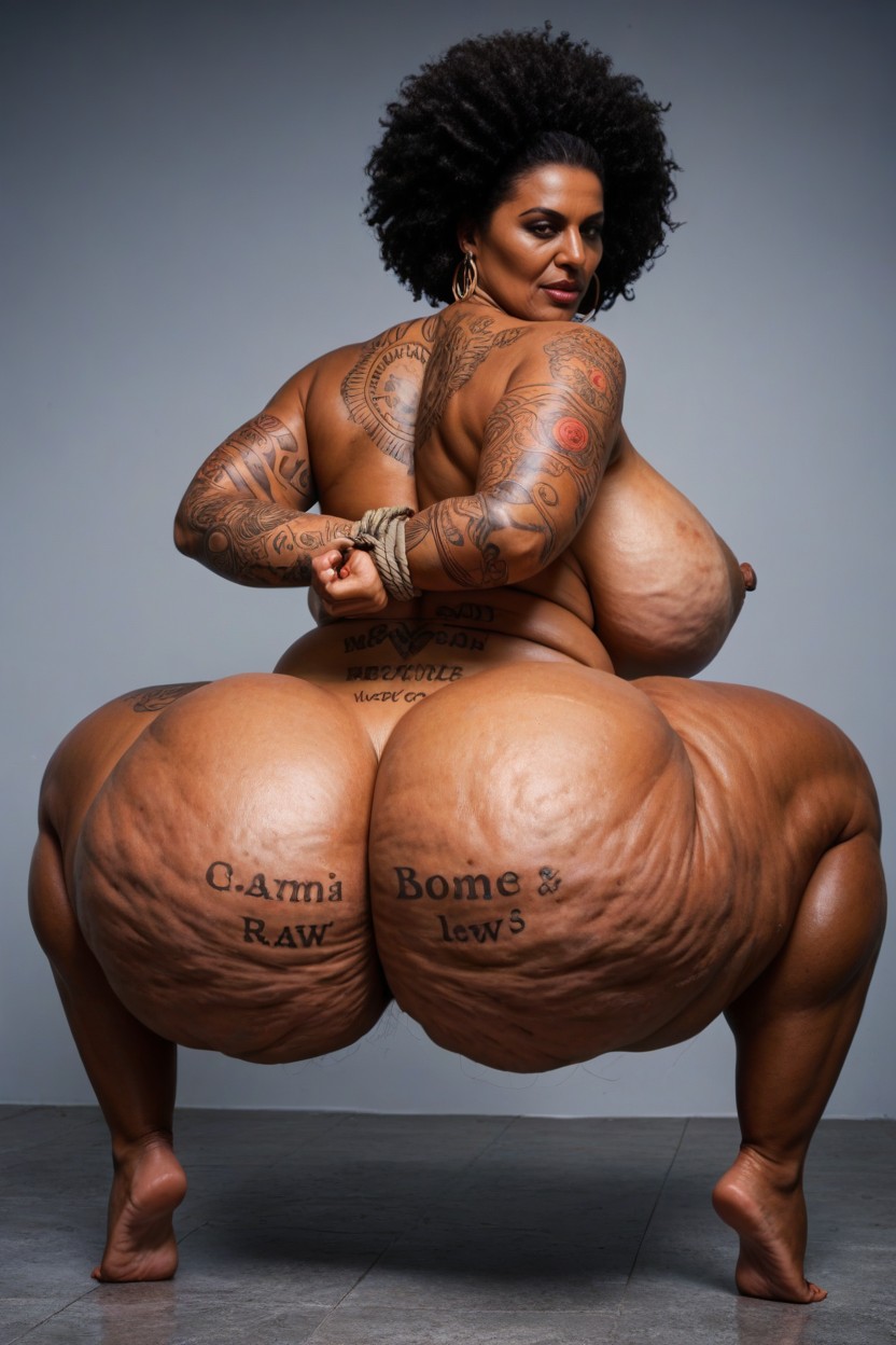 Body Writing, Hypergiant Ass, Extremely Large Breasts AI Porn