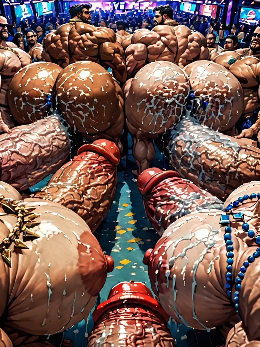 Creampie, Ahegao, Hyper Bulky AI Gay Porn