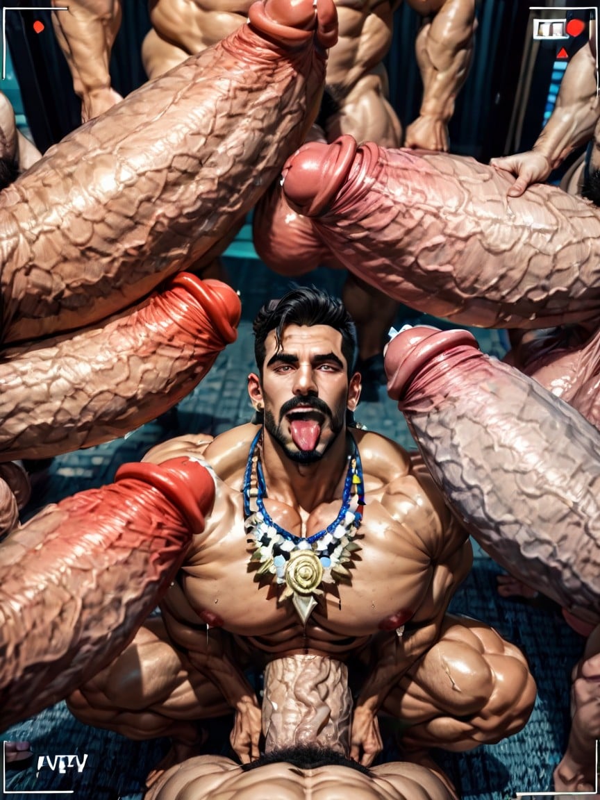 Erect Penis, Side View, Thick Thighs AI Gay Porn