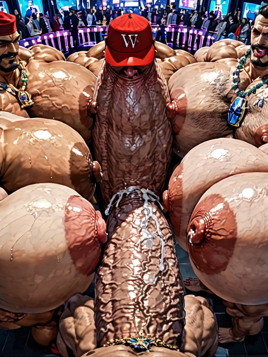 Extremely Large Ass, Massive Muscles, Big Pecs AI Gay Porn