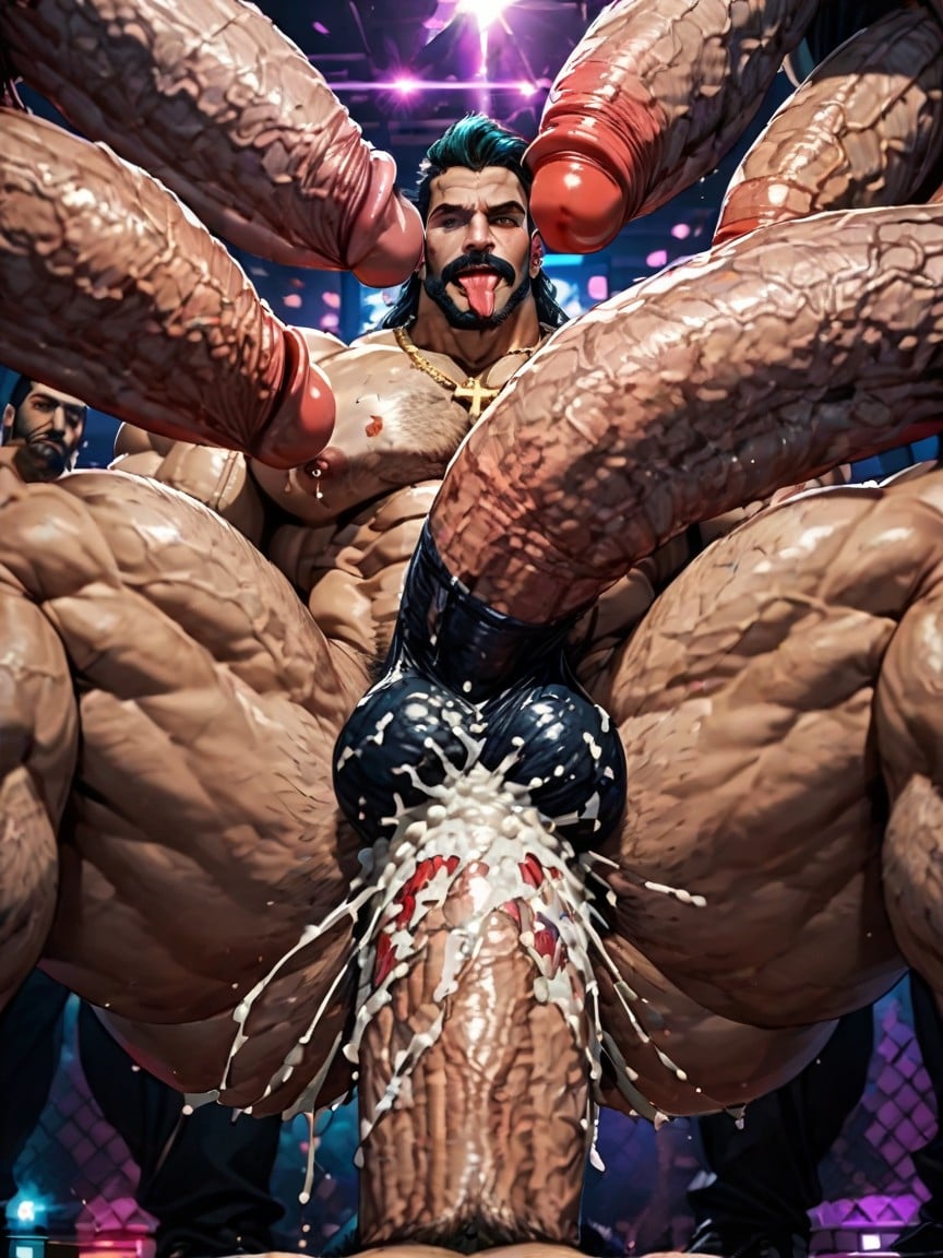 Gay Gangbang, Hyper Bulky, Both Boobs Getting Sucked Hard AI Gay Porn