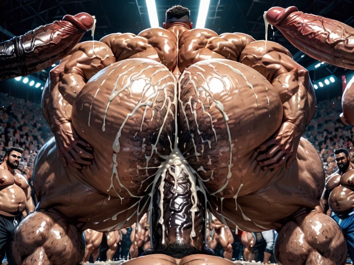 Big Extreme Hyper Nipples, Lactating Boobs, Rear View AI Gay Porn