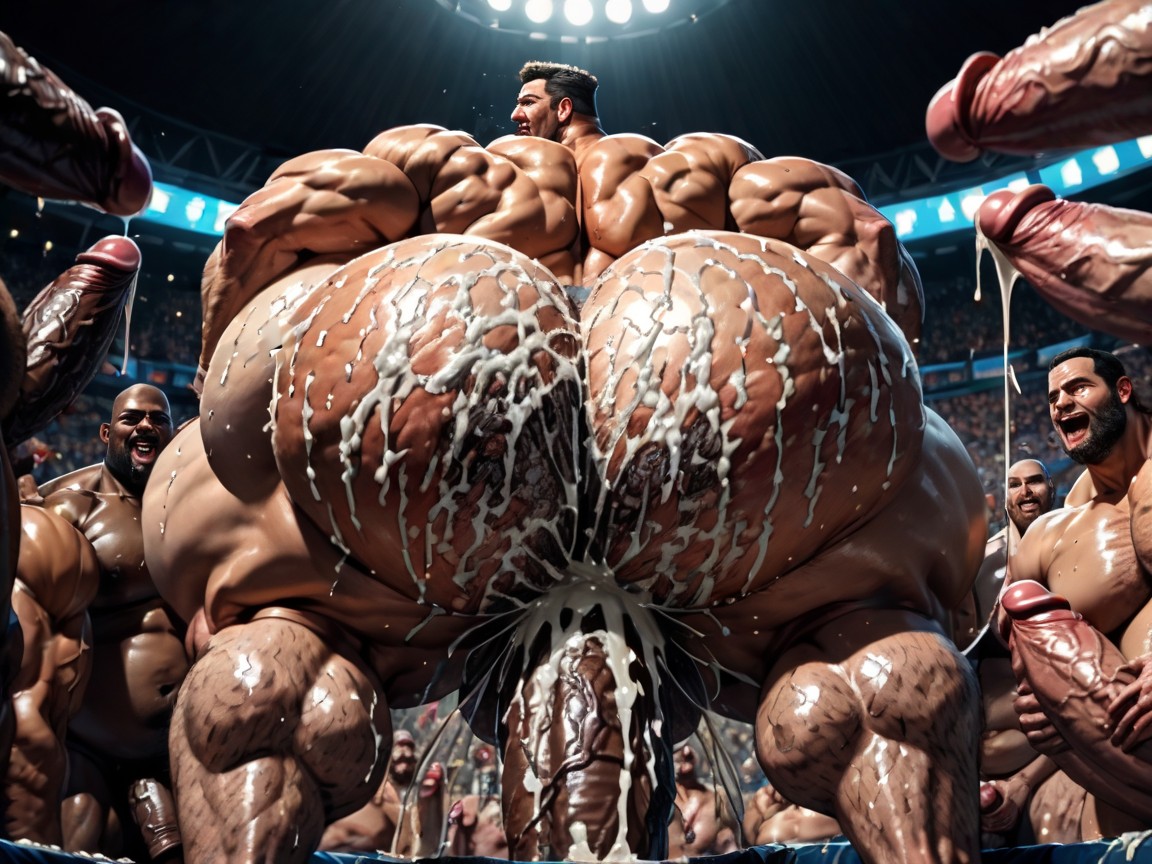 Oversized Hyper Boobs, Oiled Skin, Massive Muscles AI Gay Porn