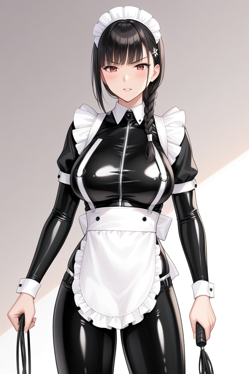 long rubber gloves touched sensually