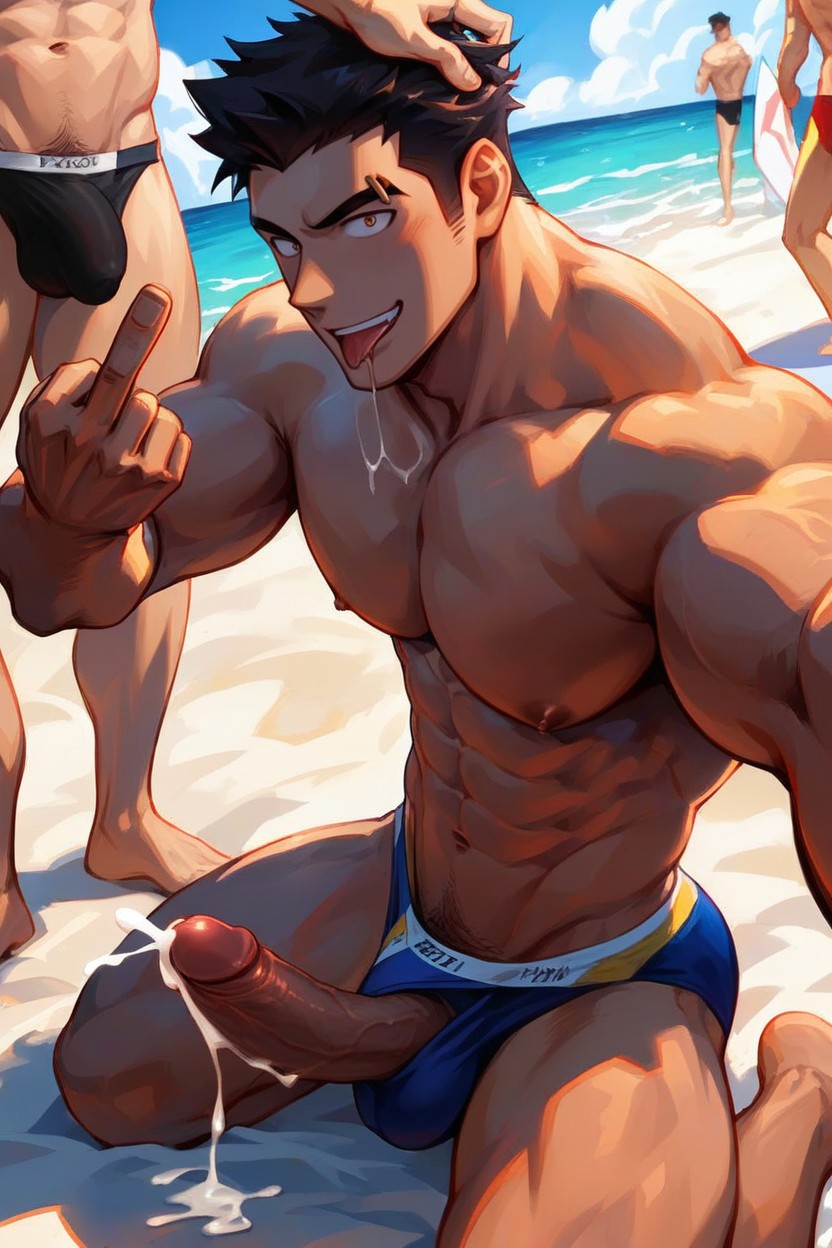 Side View, Fit Body, Ears AI Gay Porn