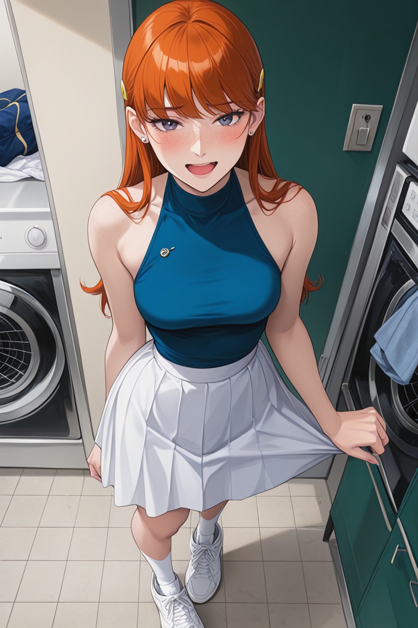 Orgasm, Waist Shot, Redhead AI Porn