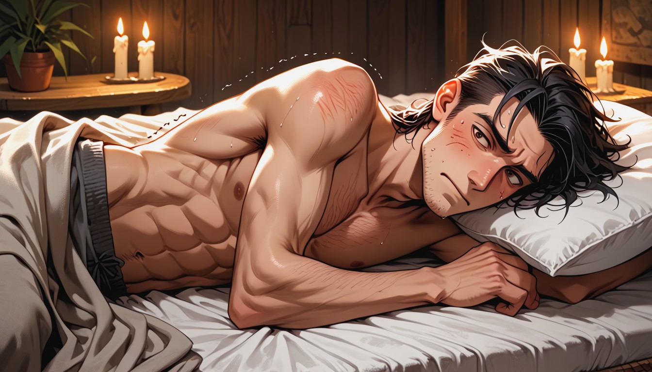 Male, Dusty Hay, Plain Blanket Hentai AI Porn