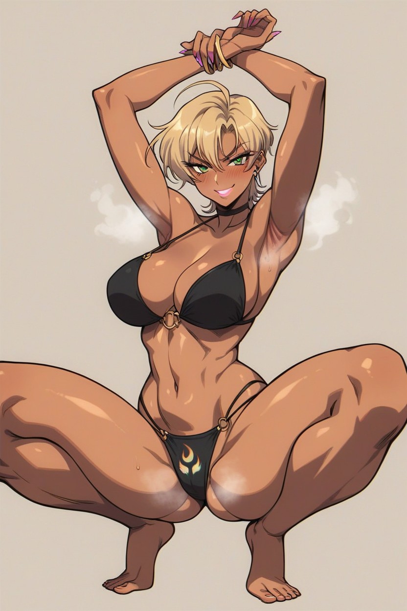 Straight Posture, Short Length, Large Breasts Hentai AI Porn