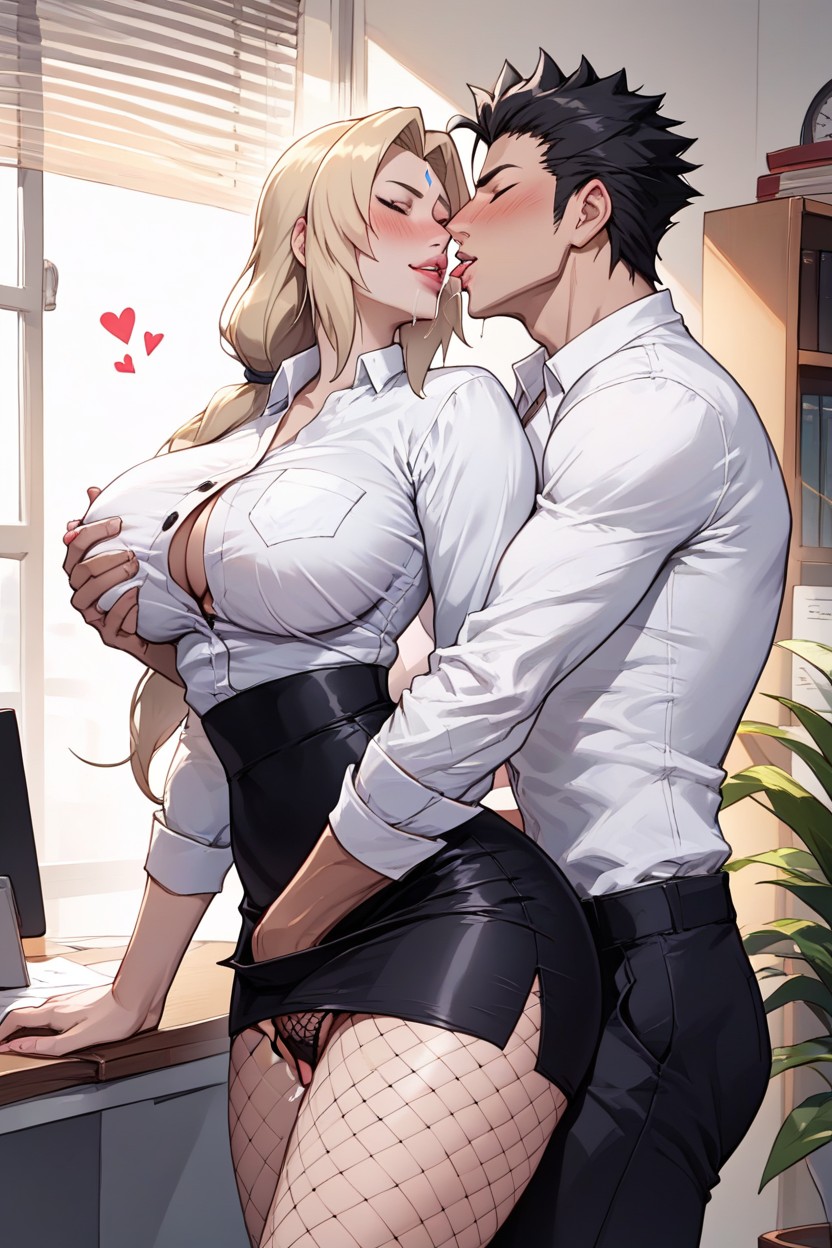 Fishnet Tights, Netorare Falling, From Front Hentai AI Porn