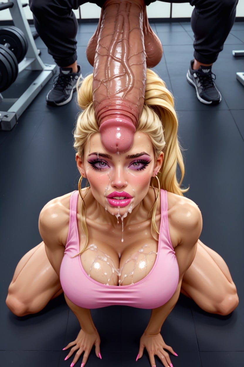 Ultra Thick Fleshy Penis, Big Black Cock, Blonde Hair AI Porn