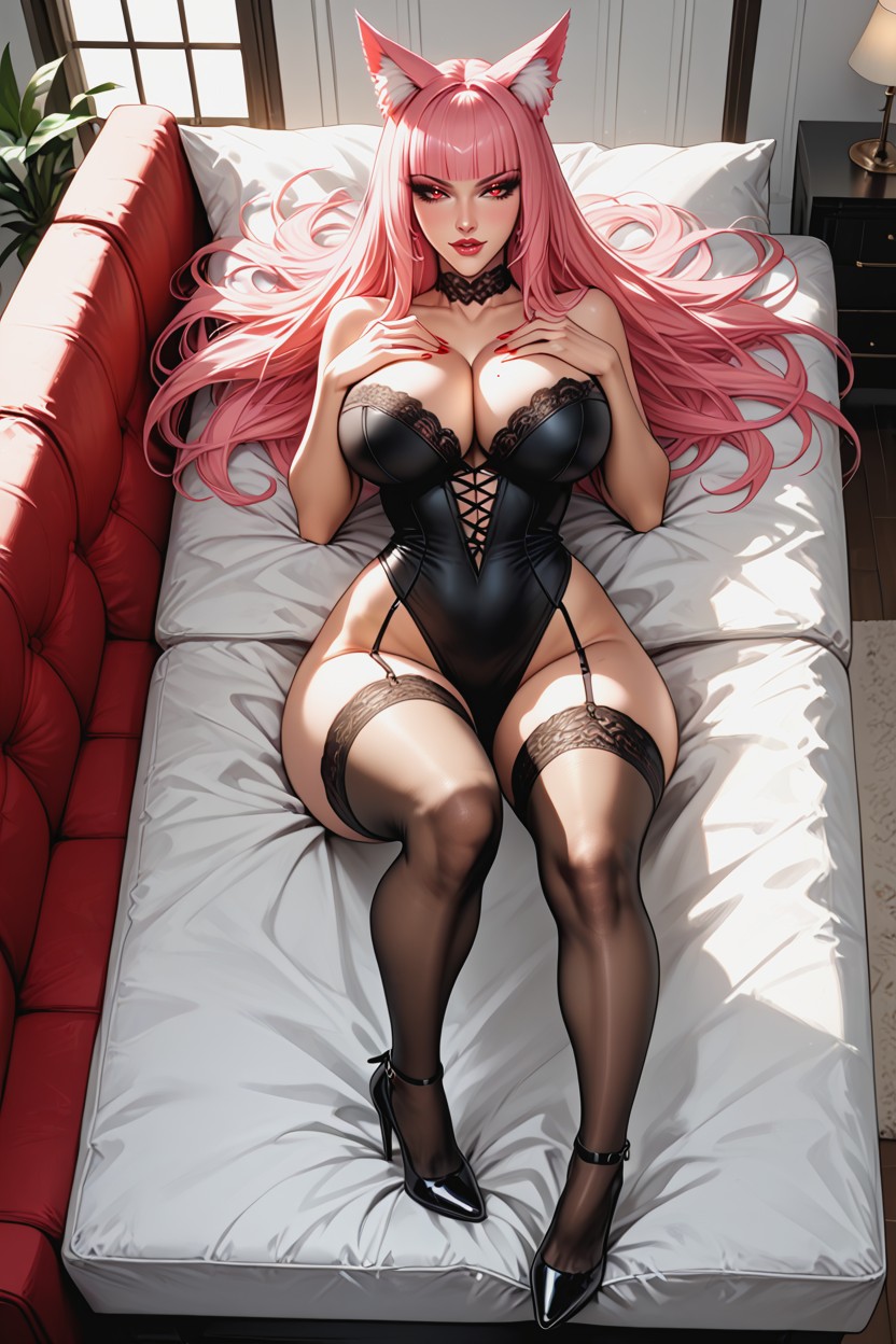 Thick Thights, Love Hearts, Fox Ears Hentai AI Porn