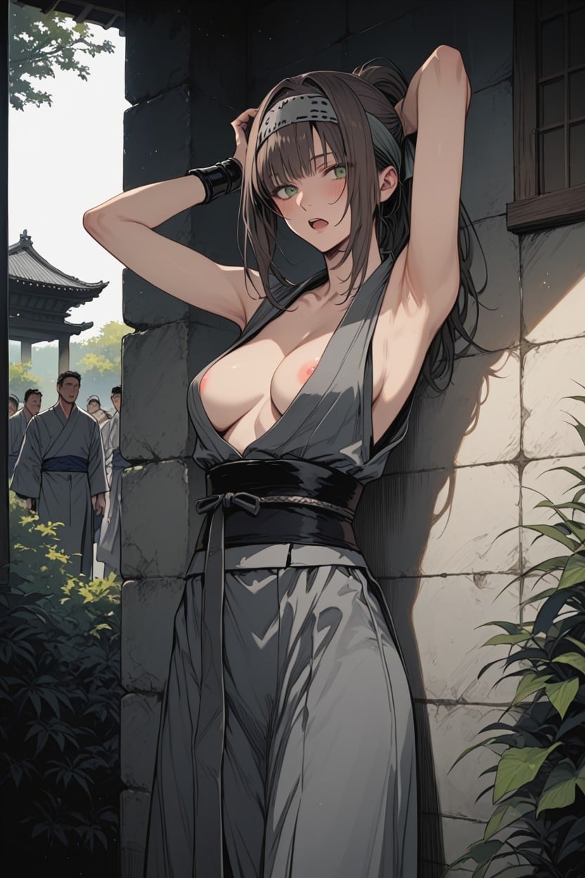 Japanese, Surrounded By Scary Men, Exposed Hentai AI Porn