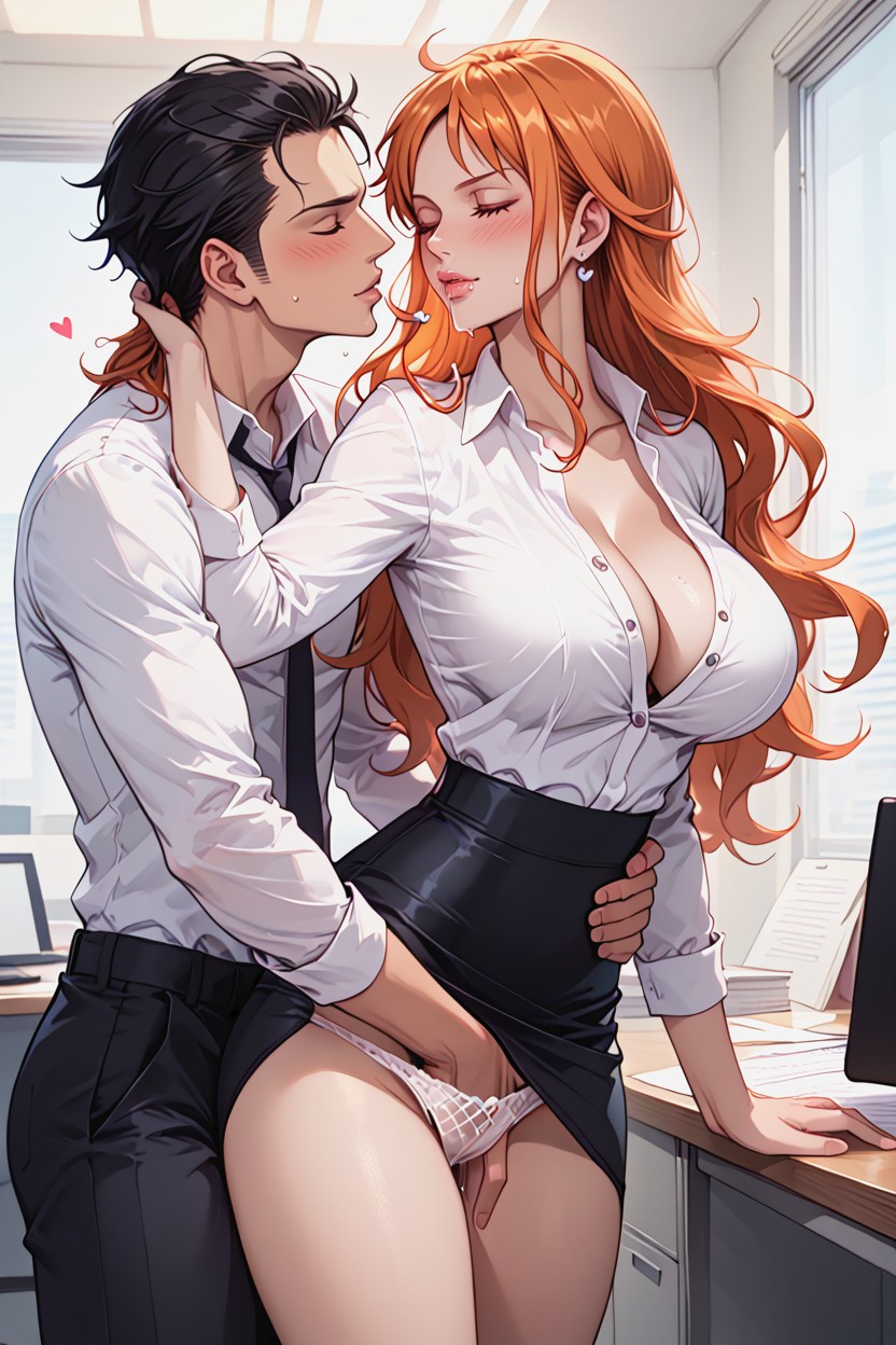 Brown Eyes, Foreplay, Deep Kiss Hentai AI Porn