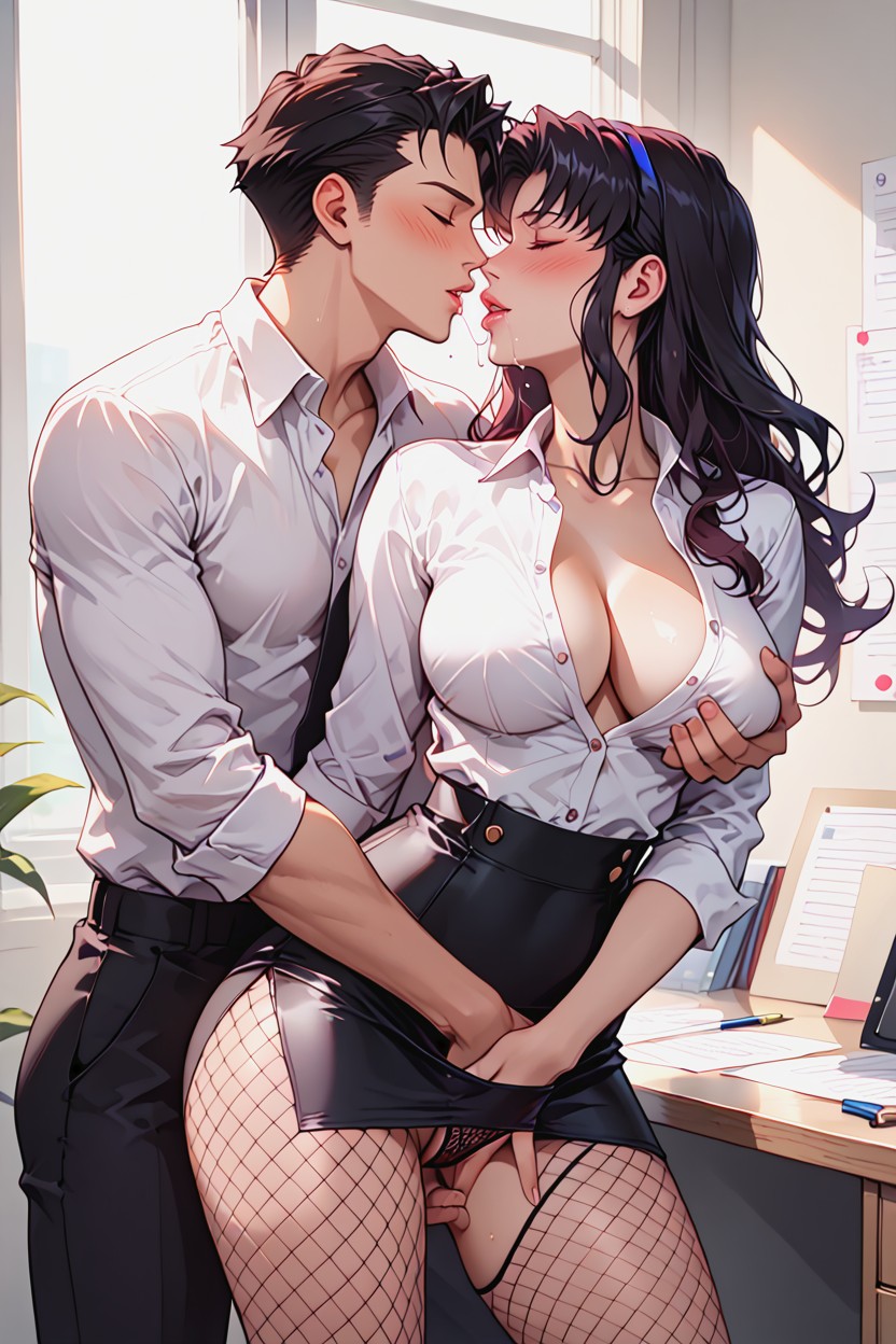 A Is Katsuragi Misato From Evangelion, Newest, Handsome Hentai AI Porn