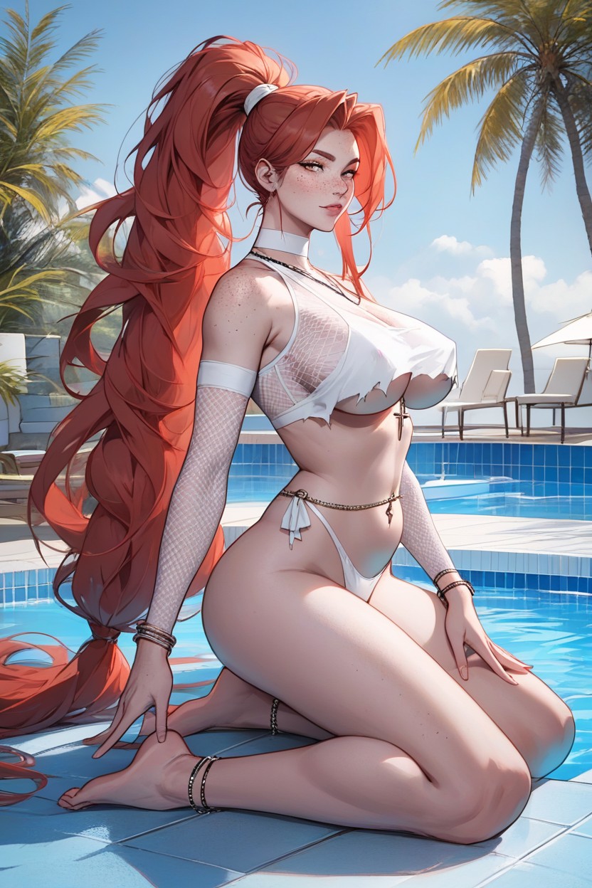 European, Visible Legs, Very Long Hair Hentai AI Porn