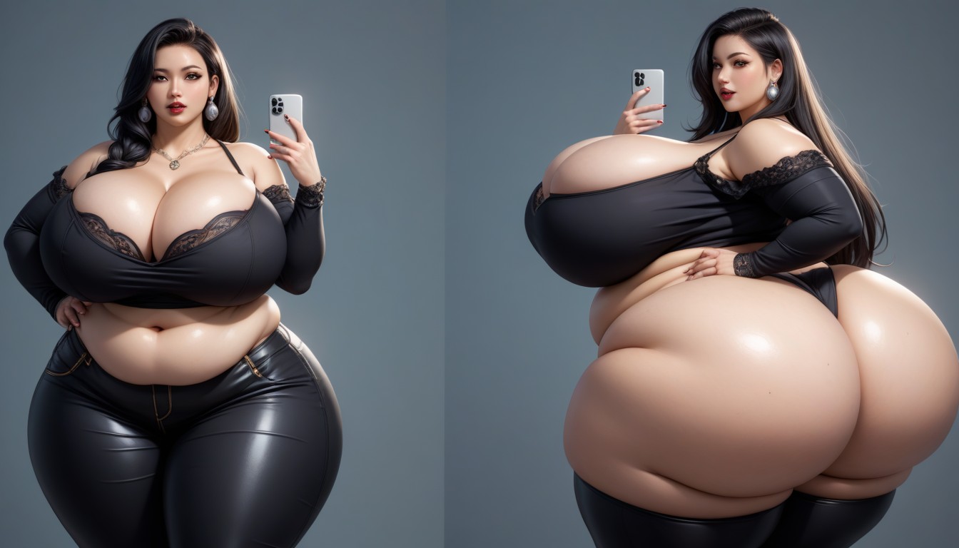 Escote, The Most Perfect Face, The Most Perfect Sexy Thick Plump Very Fat Asian American Woman Porno BBW IA