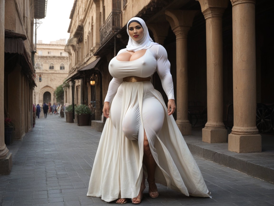 Gigantic Trapezius, Hijab, Corps Entier Porno IA transsexuelle